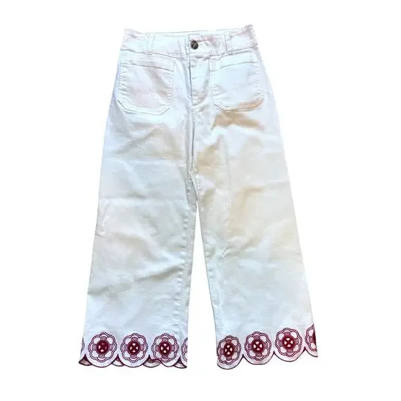 NWOT Maeve by Anthropologie The Colette Floral Print Wide Leg Cropped Size 29P - Picture 1 of 6